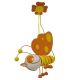 Waldi 90131.1 Dětská lampa dřevěné závěsné světlo E27 motýl Orange/Yellow