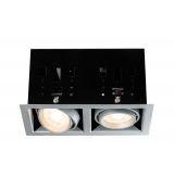 PAULMANN 929.06 LED CARDANO 2 TITAN, DVOJITÉ OTOČNÉ ZAPUŠTĚNÉ  SVÍTIDLO, 2X7W, 230V,  ČTVERCOVÉHO TVARU 202X108 MM 929.06