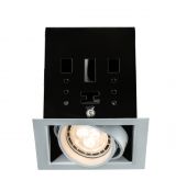 PAULMANN 926.66 PREMIUM LINE CARDANO LED 1 TITAN, OTOČNÉ ZAPUŠTĚNÉ  SVÍTIDLO, 1 X4W, 230V,  ČTVERCOVÉHO TVARU 108 X108 MM 92666