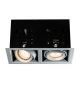 PAULMANN 926.64 PREMIUM LINE CARDANO LED 2 TITAN, DVOJITÉ OTOČNÉ ZAPUŠTĚNÉ  SVÍTIDLO, 2X4W, 230V,  ČTVERCOVÉHO TVARU 202X108 MM copy