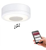 Paulmann 920.96 SmartHome Bluetooth LED Stropní/nástěnné LightSound 6W bílé s reproduktorem, stmívatelné