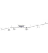 Paulmann 976.26 Rail System Mac2 150 GU5,3 4 x 35 W Halogen Chrom matt + Trafo 97626 stropní svítidlo