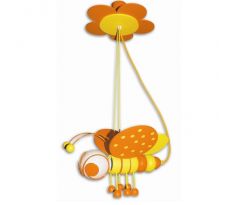 Waldi 90123.2 Dětská lampa dřevěné závěsné světlo E27 včelka Orange/žlutá