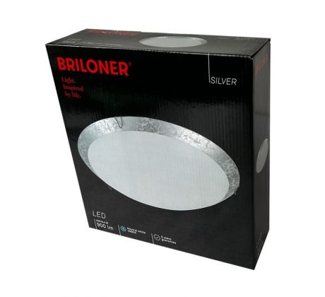 Briloner LED nástěnné a stropní svítidlo bílé/stříbrné kulaté Ø30cm 8,4W 900lm neutrální bílá 4000K 3331-014