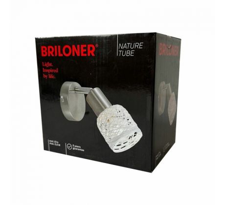 Briloner nástěnné svítidlo stropní světlo bodové matný nikl max. 5,5W E14 otočné bez žárovky 2826-012