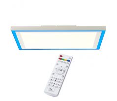 Brilliant LED stropní povrchový panel Lanette bílá 40x40cm 25W 2470lm 2700-6500K RGB stmívatelné dálkové ovládání