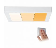 Paulmann LED povrchový panel 30x30cm Carpo bílá matná WarmDim 16W 1400lm barva světla nastavitelná 2300K 2500K 3000K