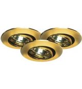 GLOBO 1203-3 STROPNÍ/NÁSTĚNNÉ BODOVKOVÉ SVÍTIDLO ZLATÁ 3 X 35W HALOGEN 230V MR16