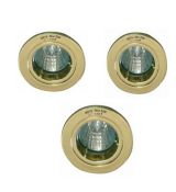 GLOBO 12014-3 STROPNÍ/NÁSTĚNNÉ BODOVKOVÉ SVÍTIDLO ZLATÁ 3 X 35W HALOGEN 230/12V MR16