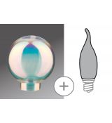 PAULMANN 875.98 MINIHALOGEN GLOBE 60 DICHROIC DEKO KRYT/SKLO