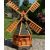DARLUX Šestihranný zahradní větrný mlýn DARLUX vel.3 vyrobený ze dřeva s vrtulí s kuličkovými ložisky