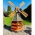 DARLUX Šestihranný zahradní větrný mlýn DARLUX vel.4 vyrobený ze dřeva s vrtulí s kuličkovými ložisky