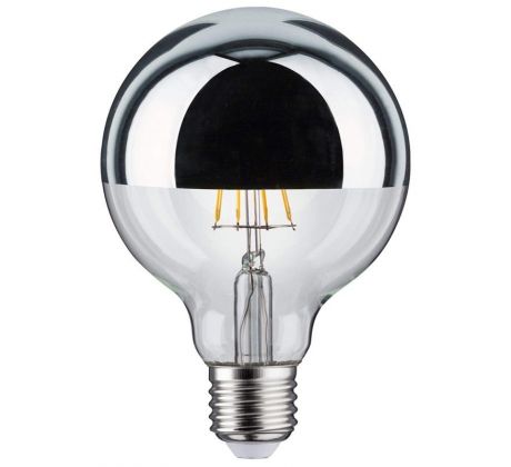 Paulmann 28673 LED žárovka hlava zrcadlo stříbrné vlákno G95 6,5W žárovka E27