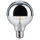 Paulmann 28673 LED žárovka hlava zrcadlo stříbrné vlákno G95 6,5W žárovka E27