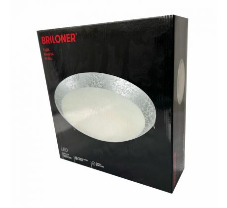 Briloner LED stropní svítidlo stříbrné kulaté Ø30cm 8,4W 900lm neutrální bílá 4000K 3331-114