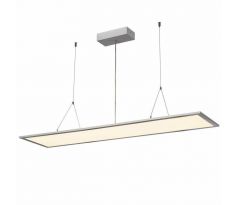 SLV LED Závěsný světelný panel lustr stříbrně šedý I-PENDANT PRO 1200x300cm 35W 3300lm teplá bílá 2700K stmívatelná